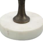 Bronze Art Deco Accent Table with Round Top