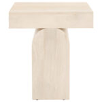 Natural Wood Square Side Table with Sleek Modern Design
