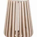 Modern White Marble Top Side Table with Natural Frame 8 Modern White Marble Top Side Table with Natural Frame