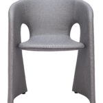 Slate Gray Dining Chair with Steel Frame and Vinyl Upholstery 10 Slate Gray Dining Chair with Steel Frame and Vinyl Upholstery