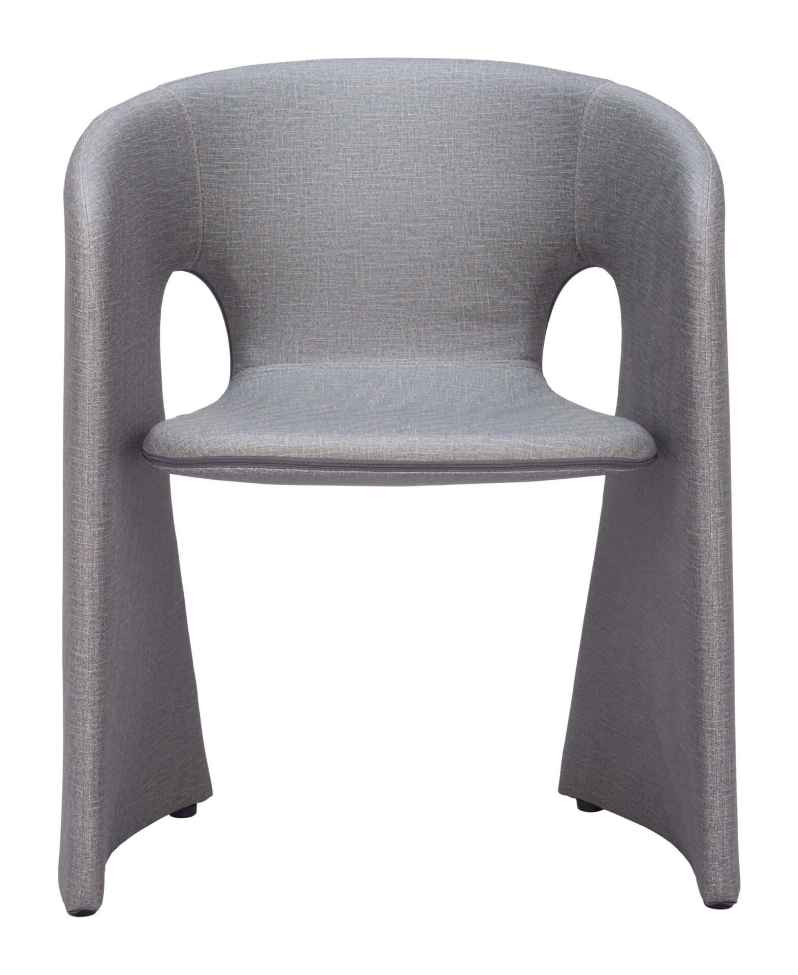 Slate Gray Dining Chair with Steel Frame and Vinyl Upholstery 3 Slate Gray Dining Chair with Steel Frame and Vinyl Upholstery - Image 3
