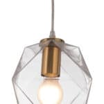 Geometric Brass Ceiling Lamp with Tempered Glass Shade 14 Geometric Brass Ceiling Lamp with Tempered Glass Shade