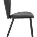Black Vinyl Dining Chair with Steel Frame (Set of 2) 9 Black Vinyl Dining Chair with Steel Frame (Set of 2)