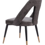 Gray Artus Dining Chair with Plush Teddy Fabric and Steel Frame 19 Gray Artus Dining Chair with Plush Teddy Fabric and Steel Frame