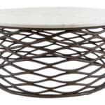 Marble Top Coffee Table with Antique Bronze Cast Aluminum Base 8 Marble Top Coffee Table with Antique Bronze Cast Aluminum Base