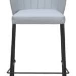 Gray Stackable Counter Stool with Faux Leather and Tufted Seat (Set of 2) 11 Gray Stackable Counter Stool with Faux Leather and Tufted Seat (Set of 2)