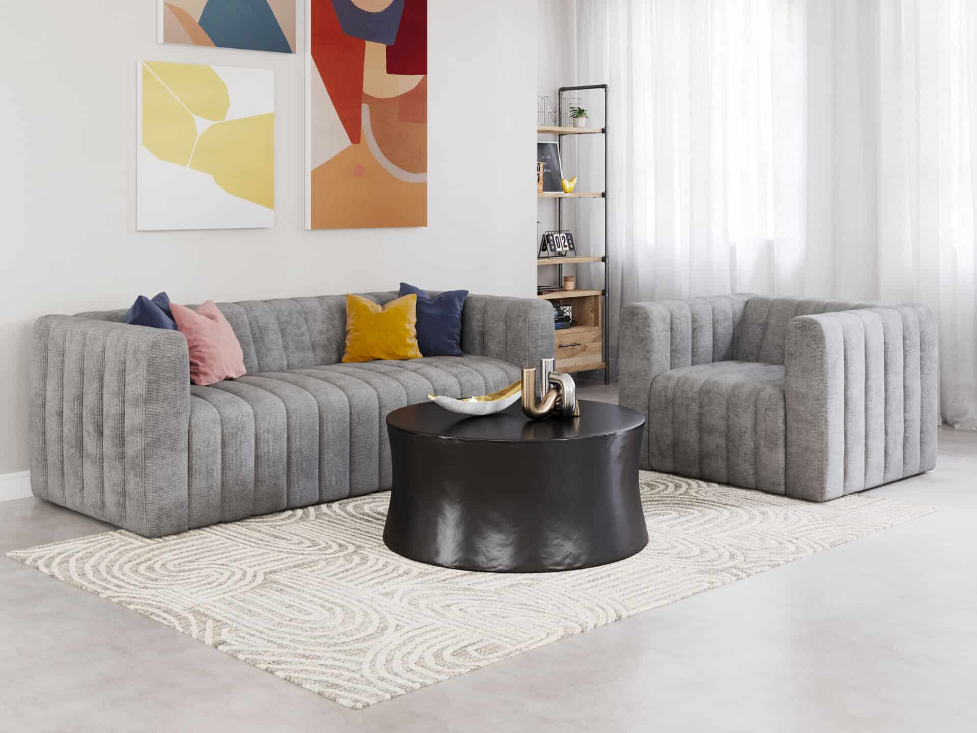 Modern Granite Armchair with Durable Easy-Clean Fabric 2 Modern Granite Armchair with Durable Easy-Clean Fabric - Image 2