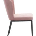 Art Deco Velvet Armless Dining Chair with Steel Legs (Set of 2) 10 Art Deco Velvet Armless Dining Chair with Steel Legs (Set of 2)