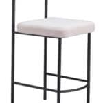 Ivory Shearling Style Counter Stools with Black Steel Frame (Set of 2) 15 Ivory Shearling Style Counter Stools with Black Steel Frame (Set of 2)