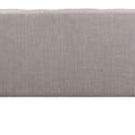 Modern Three-Seat Sofa with Tufted Cushions, Putty Fabric Finish