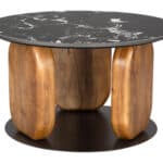 Marble Top Coffee Table with Mango Wood Legs 10 Marble Top Coffee Table with Mango Wood Legs