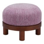 Purple Ottoman with Wood Frame and Soft Cushion 9 Purple Ottoman with Wood Frame and Soft Cushion