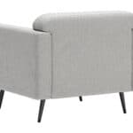 Light Gray Armchair with Modern Design and Pine Wood Legs 16 Light Gray Armchair with Modern Design and Pine Wood Legs