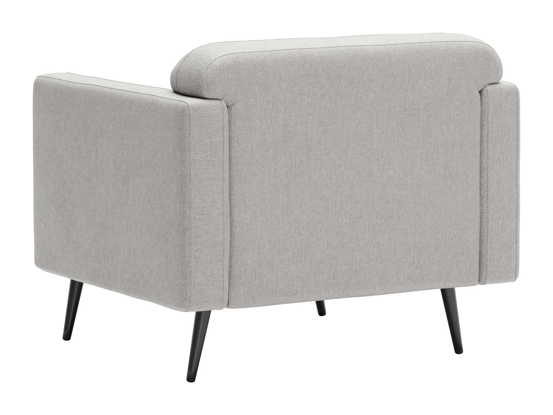 Light Gray Armchair with Modern Design and Pine Wood Legs 7 Light Gray Armchair with Modern Design and Pine Wood Legs - Image 7