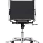 Ergonomic Armless Office Chair with Faux Leather and Chrome Frame 16 Ergonomic Armless Office Chair with Faux Leather and Chrome Frame