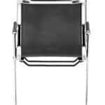 Ergonomic Faux Leather Conference Chairs with Chrome Frame (Set of 2)