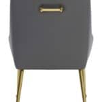 Gray & Gold Upholstered Armchair with Cushion and Metal Legs 15 Gray & Gold Upholstered Armchair with Cushion and Metal Legs