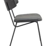 Vintage Black Faux Leather Dining Chair with Steel Frame (Set of 2) 13 Vintage Black Faux Leather Dining Chair with Steel Frame (Set of 2)