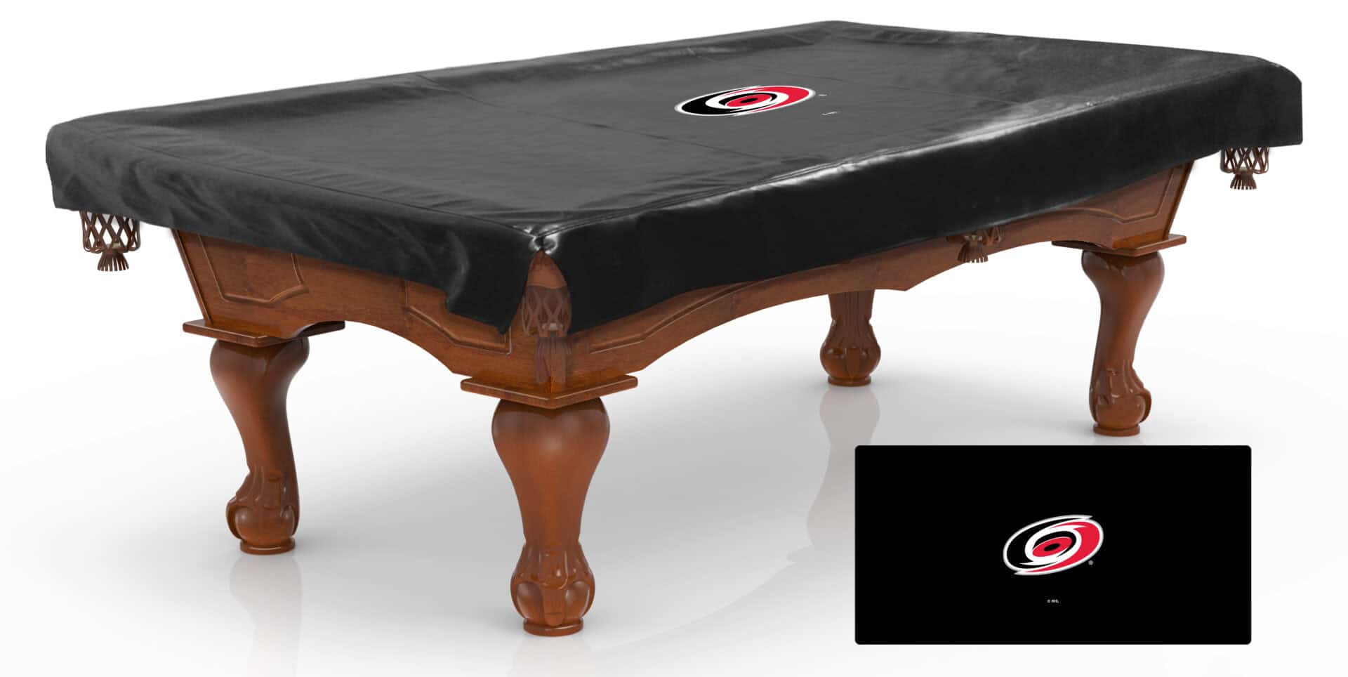 Carolina Hurricanes 7-Foot Logo Pool Table Cover 1 Carolina Hurricanes 7-Foot Logo Pool Table Cover