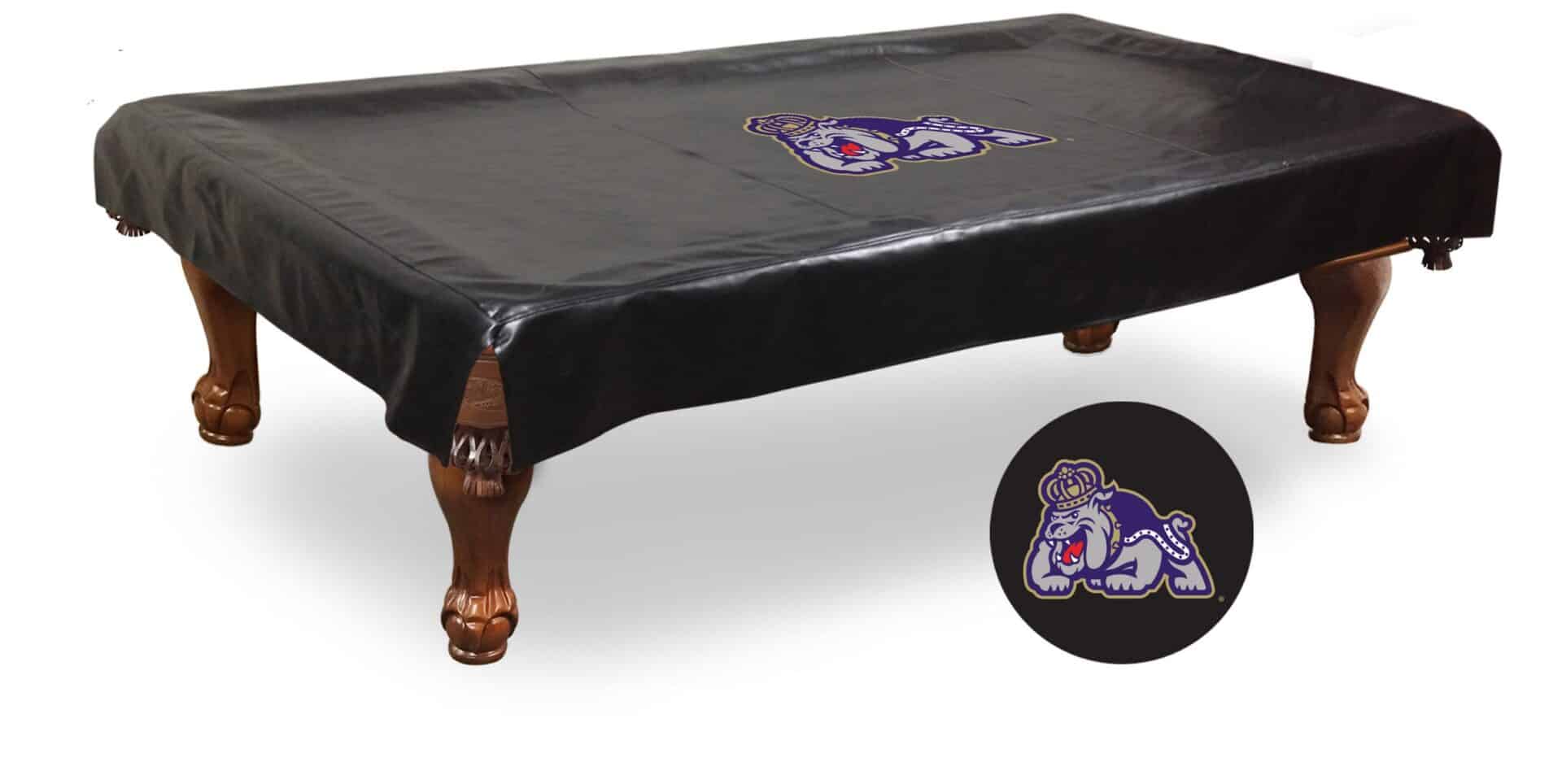 James Madison University 7-Foot Logo Pool Table Cover 1 James Madison University 7-Foot Logo Pool Table Cover