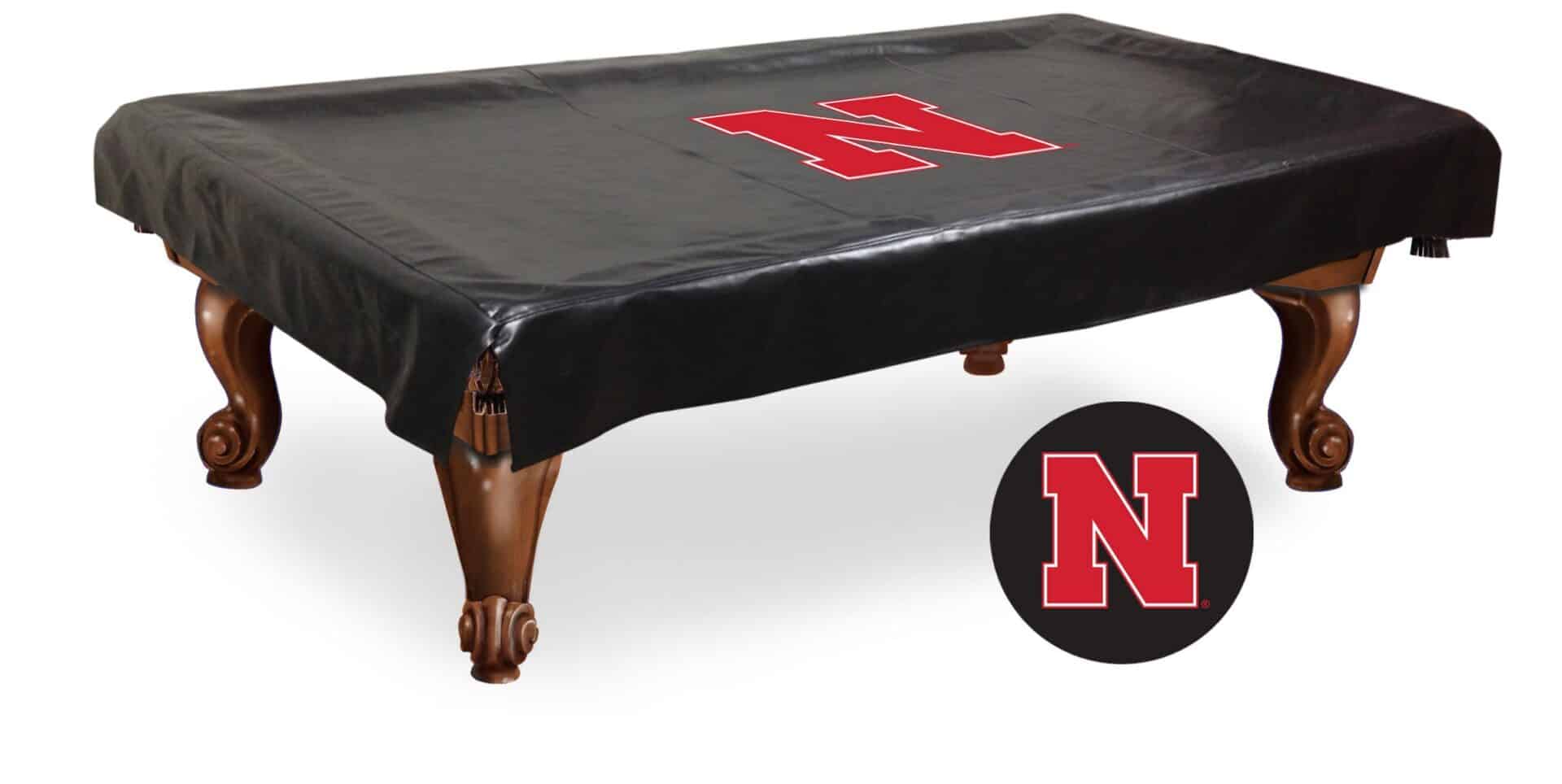 University of Nebraska 7-Foot Logo Pool Table Cover 1 University of Nebraska 7-Foot Logo Pool Table Cover