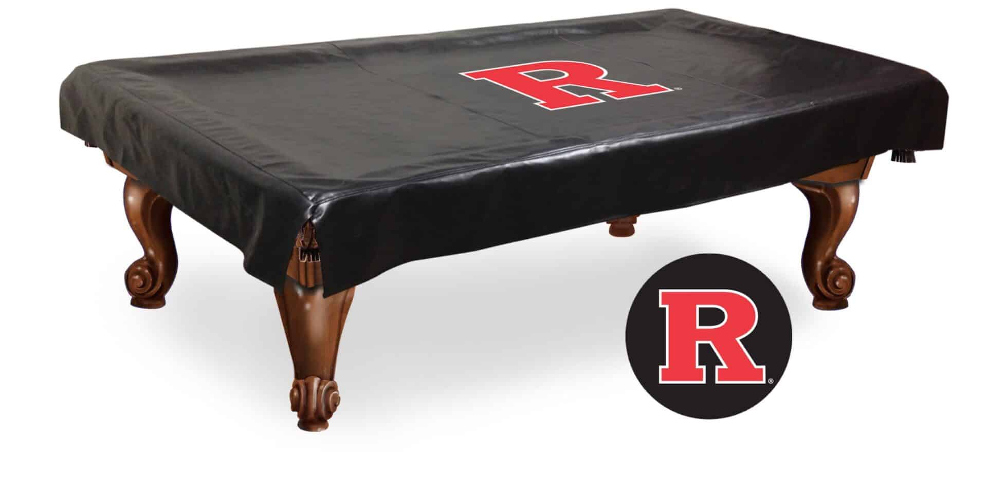 Rutgers 8-Foot Logo Pool Table Cover 1 Rutgers 8-Foot Logo Pool Table Cover