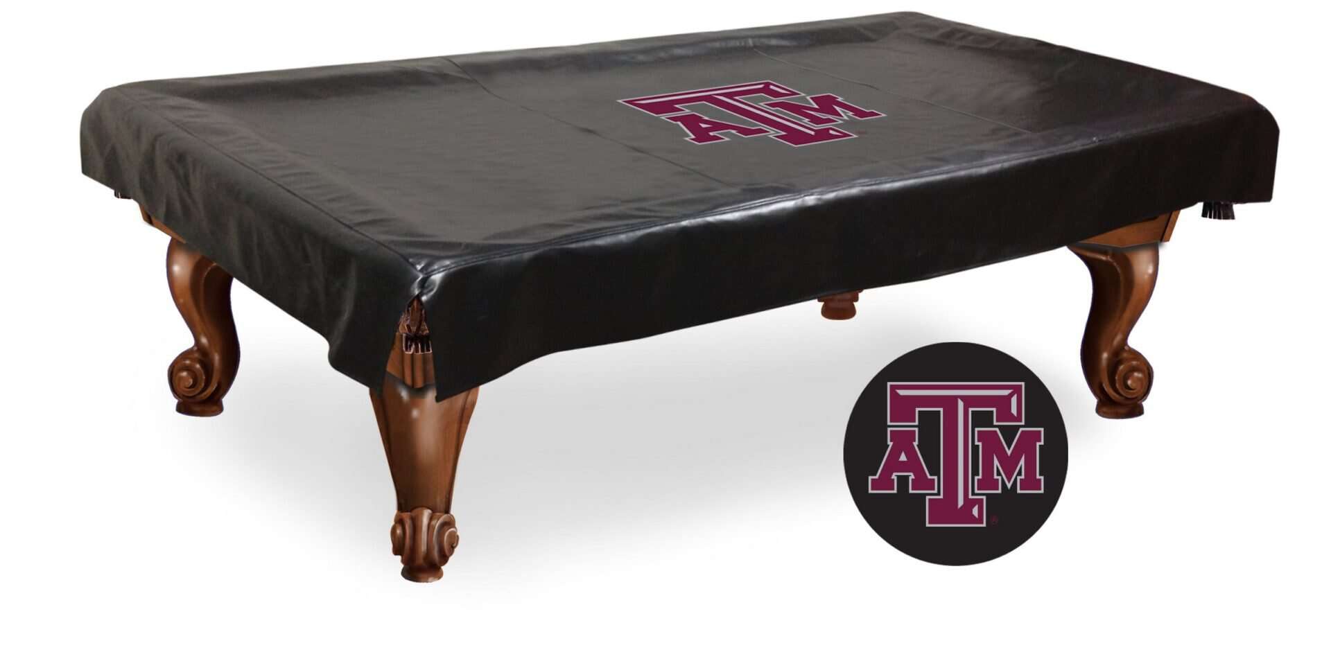 Texas A&M 7-Foot Logo Pool Table Cover 1 Texas A&M 7-Foot Logo Pool Table Cover