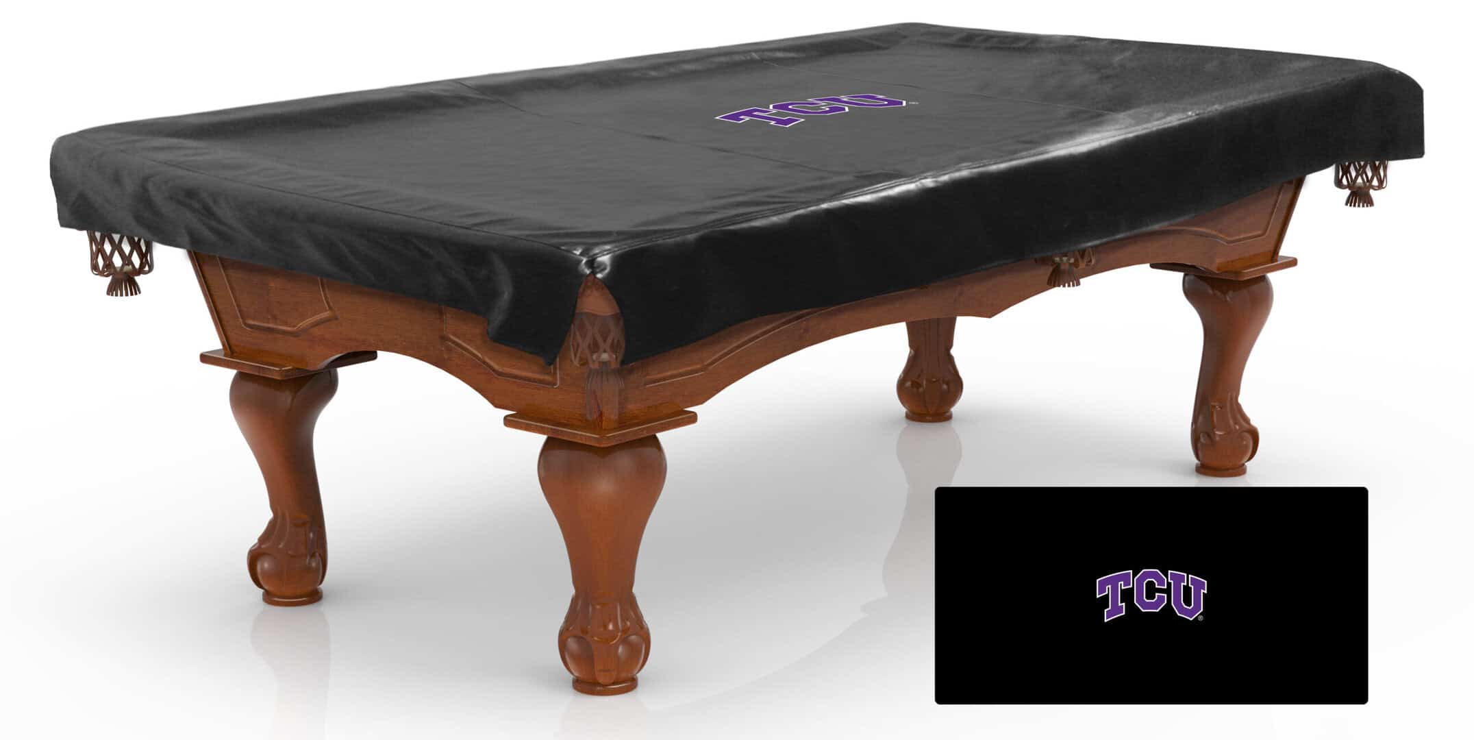 texas christian university 9-foot logo pool table cover