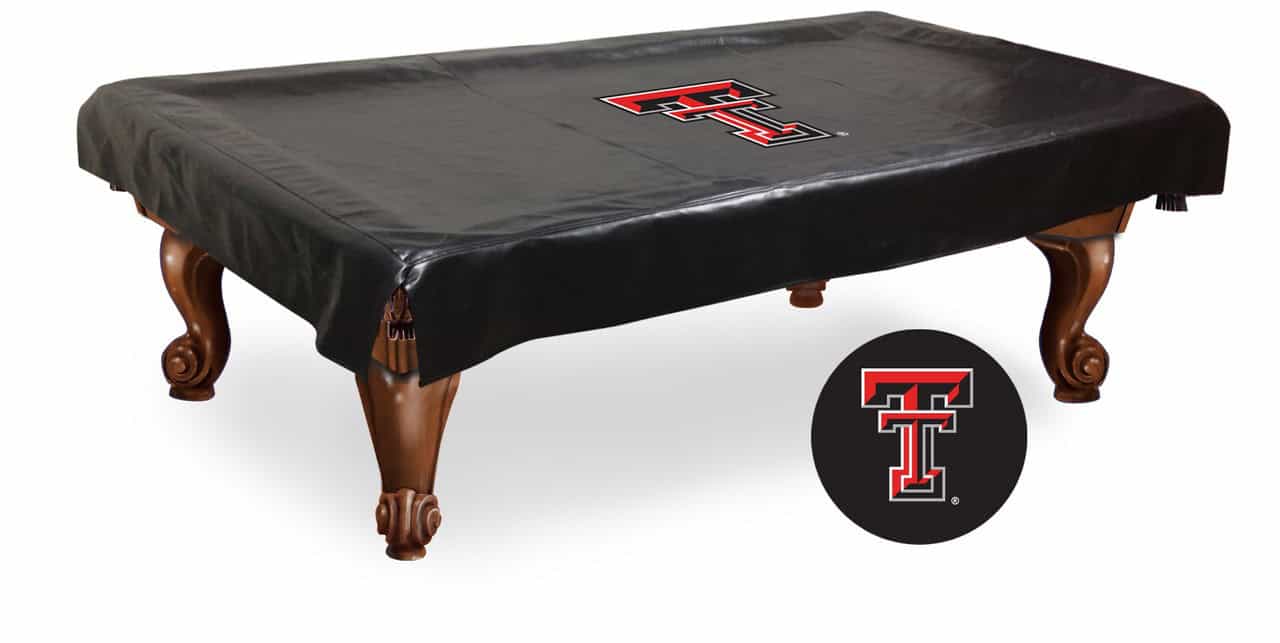 Texas Tech University 8-Foot Logo Pool Table Cover 1 Texas Tech University 8-Foot Logo Pool Table Cover