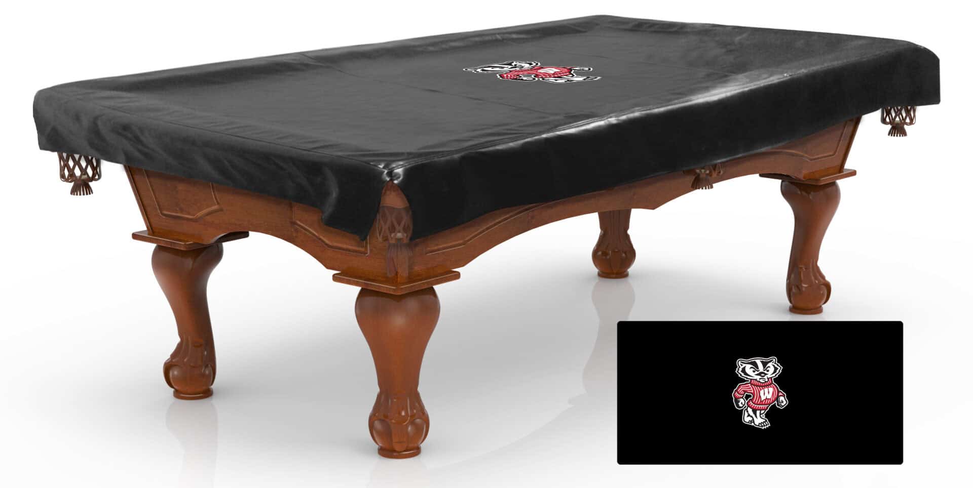 University of Wisconsin (Badger) 9-Foot Logo Pool Table Cover 1 University of Wisconsin (Badger) 9-Foot Logo Pool Table Cover