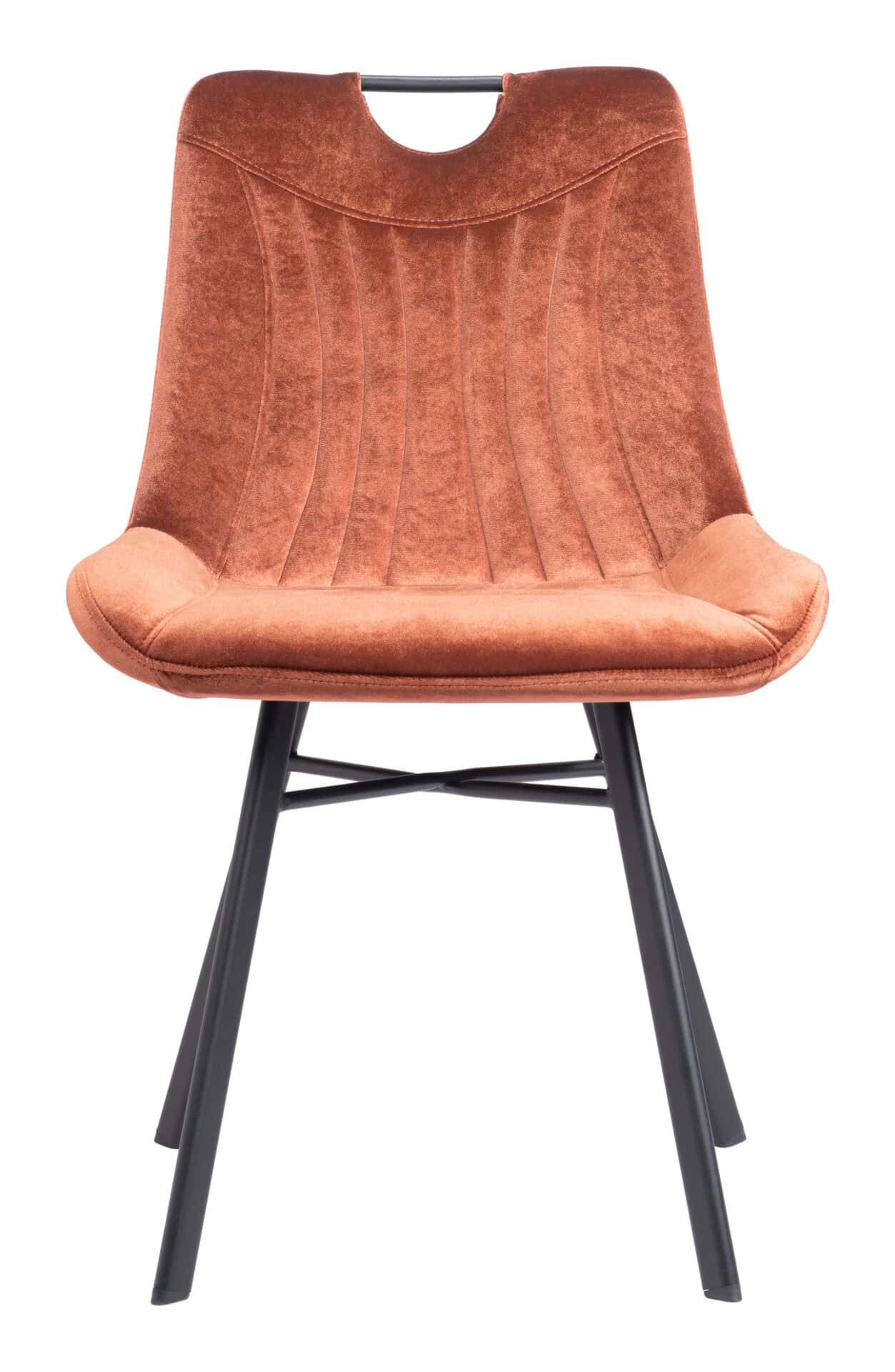 Velvet Tufted Dining Chair with Steel Legs and Handle (Set of 2) 5 Velvet Tufted Dining Chair with Steel Legs and Handle (Set of 2) - Image 5