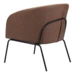 Vintage Brown Faux Leather Accent Chair with Steel Legs 18 Vintage Brown Faux Leather Accent Chair with Steel Legs