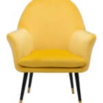 Yellow Velvet Boho Accent Chair with Powder Coated Steel Legs 12 Yellow Velvet Boho Accent Chair with Powder Coated Steel Legs