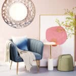 Art Deco Velvet Accent Chair with Gold Legs - Gray 13 Art Deco Velvet Accent Chair with Gold Legs - Gray