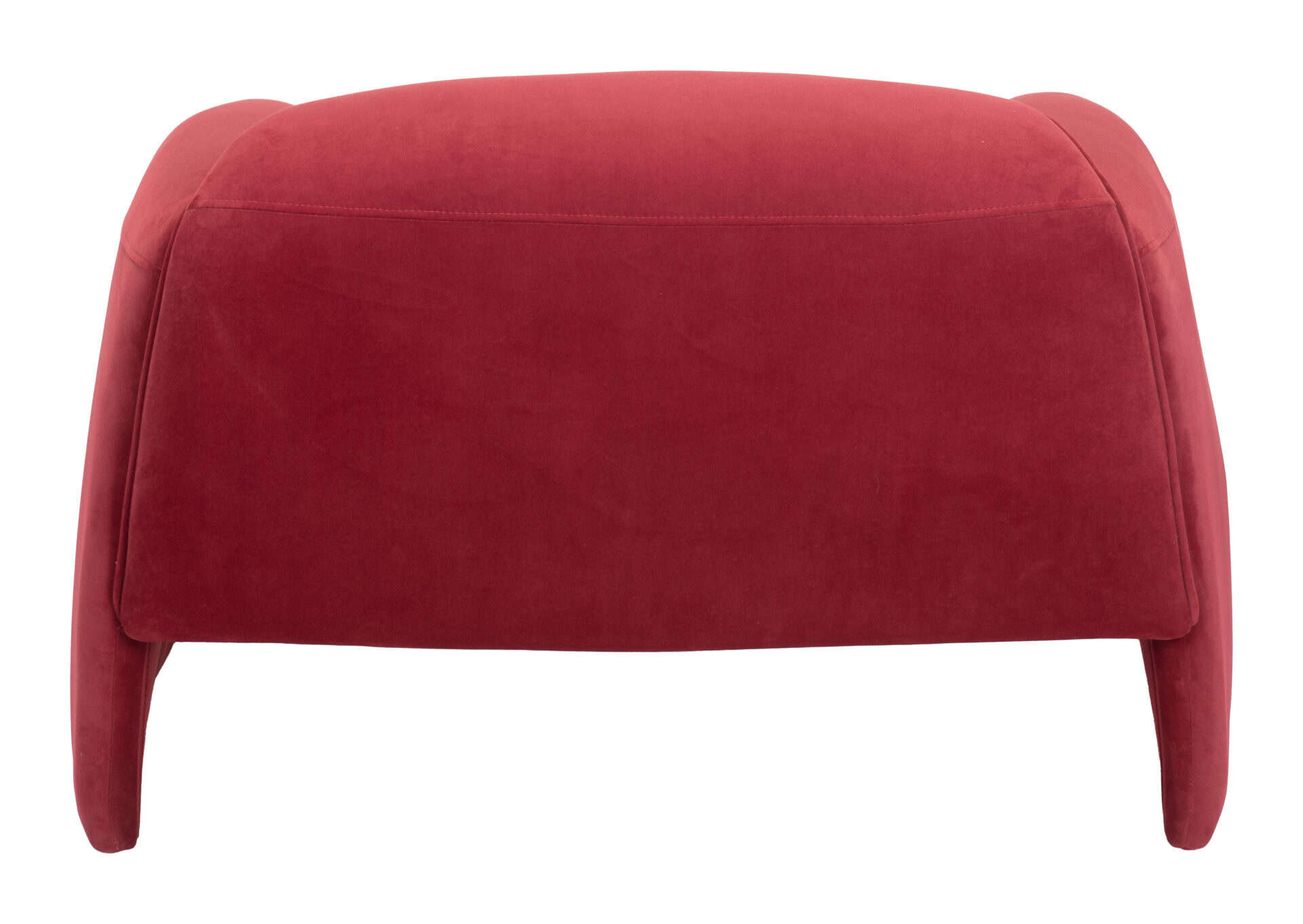 Red Velvet Accent Chair with Sturdy Steel Frame and Armrests 7 Red Velvet Accent Chair with Sturdy Steel Frame and Armrests - Image 7