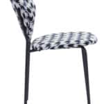 Geometric Print Dining Chairs with Black Legs (Set of 2)