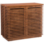 Modern Walnut Bar Cabinet with Wine Rack and Storage Shelves 14 Modern Walnut Bar Cabinet with Wine Rack and Storage Shelves
