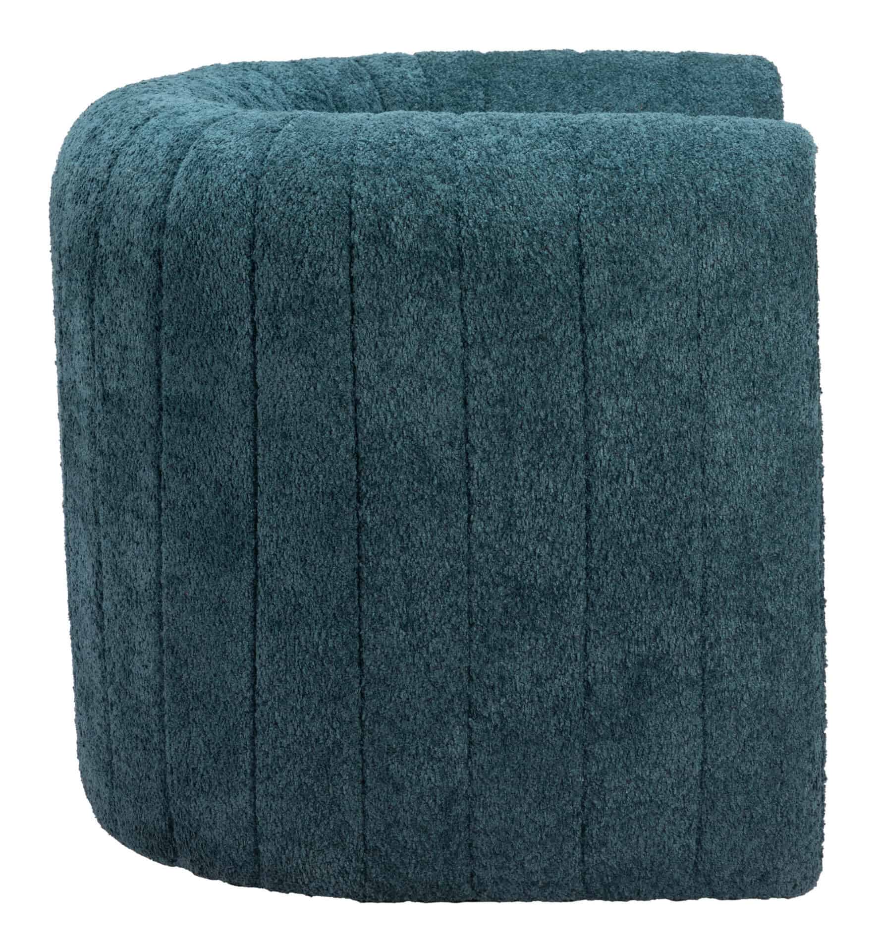 Aquamarine Sherpa Accent Chair with Tufted Upholstery and Armrests 2 Aquamarine Sherpa Accent Chair with Tufted Upholstery and Armrests - Image 2