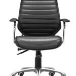 Adjustable Low Back Office Chair with Faux Leather and Casters