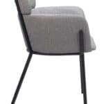 Modern Slate Gray Dining Chairs with Steel Frame and Vinyl Upholstery (Set of 2) 9 Modern Slate Gray Dining Chairs with Steel Frame and Vinyl Upholstery (Set of 2)