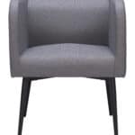Gray Dining Chair with Steel Frame and Performance Fabric 11 Gray Dining Chair with Steel Frame and Performance Fabric