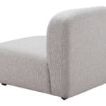 Gray Modular Middle Chair with Plywood Frame and Poly Linen Upholstery 17 Gray Modular Middle Chair with Plywood Frame and Poly Linen Upholstery