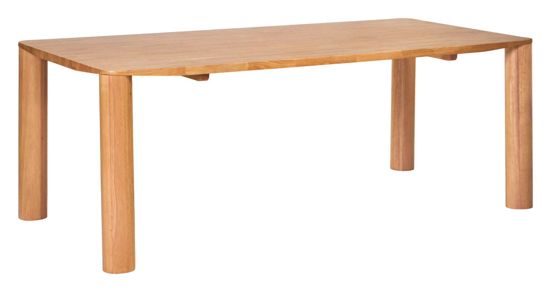 Natural Rubber Wood Dining Table for 6 with Veneer Top 1 Natural Rubber Wood Dining Table for 6 with Veneer Top