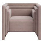 Taupe Velvet Armchair with Modern Design and Armrest Support 18 Taupe Velvet Armchair with Modern Design and Armrest Support