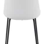 Mid-Century Modern White Dining Chairs with Steel Legs (Set of 2) 13 Mid-Century Modern White Dining Chairs with Steel Legs (Set of 2)