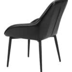 Black Modern Faux Leather Dining Chair with Steel Frame (Set of 2) 12 Black Modern Faux Leather Dining Chair with Steel Frame (Set of 2)