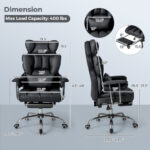 Big and Tall Reclining Office Chair with Footrest and Lumbar