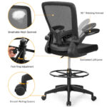 Ergonomic Adjustable Drafting Chair with Flip-Up Arms 21 Ergonomic Adjustable Drafting Chair with Flip-Up Arms