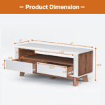 Media Console with Storage Drawers and Shelf for TVs up to 50 Inch