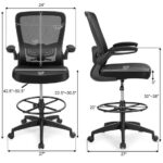 Ergonomic Adjustable Drafting Chair with Flip-Up Arms 19 Ergonomic Adjustable Drafting Chair with Flip-Up Arms